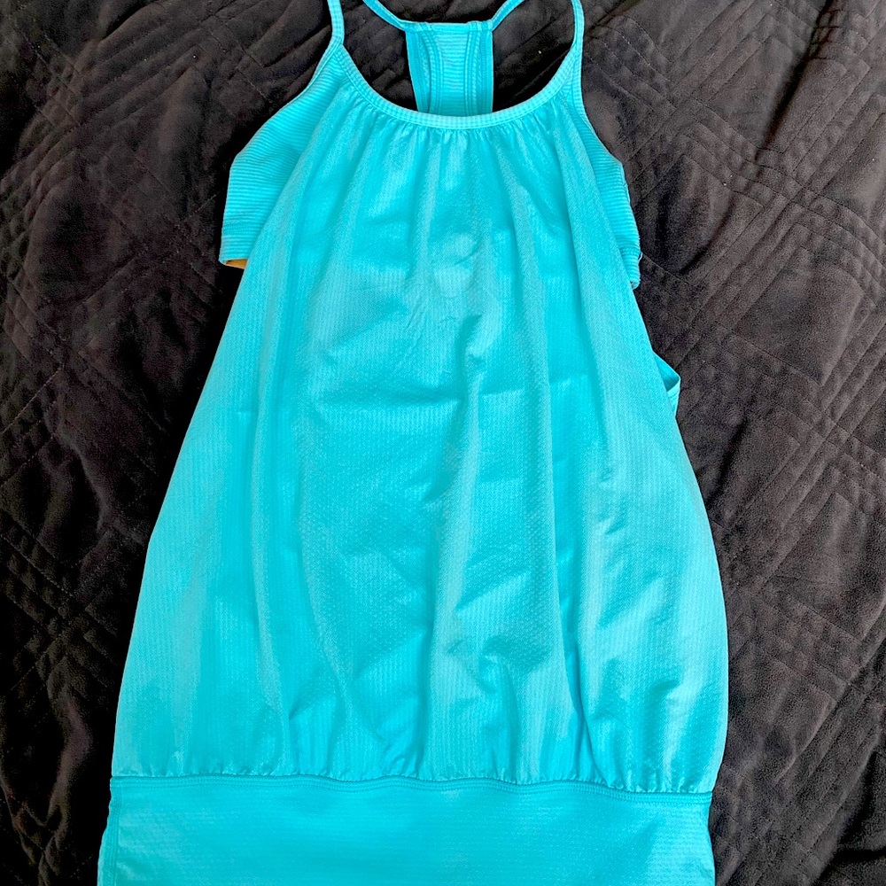 Small Lululemon light blue built in bra loose tank